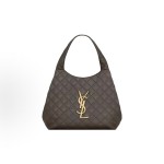 SAINT LAURENT\'s iconic ICARE handbag, tote bag, medium-sized handbag for women, light musk color